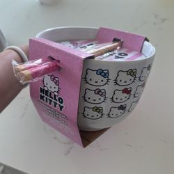 Hello Kitty Bowl W/ Chopsticks 