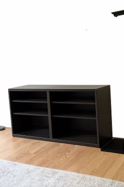 Black Low Profile Shelving Unit