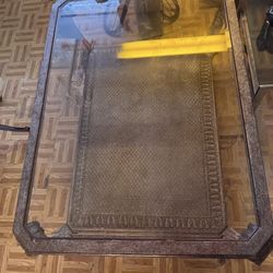 Large Glass Top Coffee Table