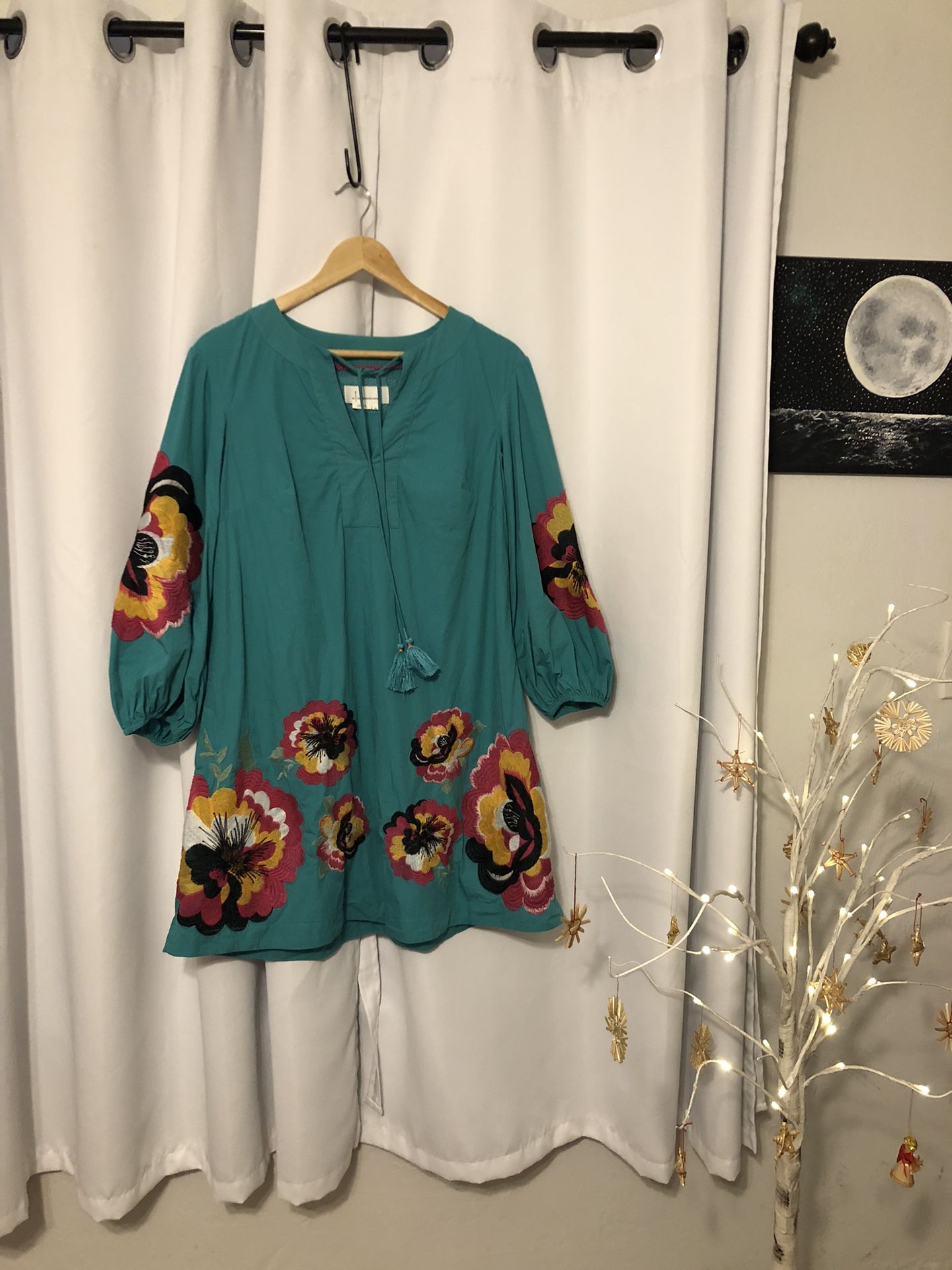 Anthropology Embroidery Dress