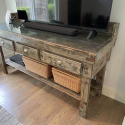 Antique 3-drawer Console Table 