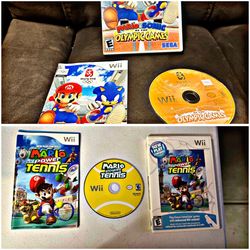 Wii Mario And Sonic Olympic Games And Mario Tennis