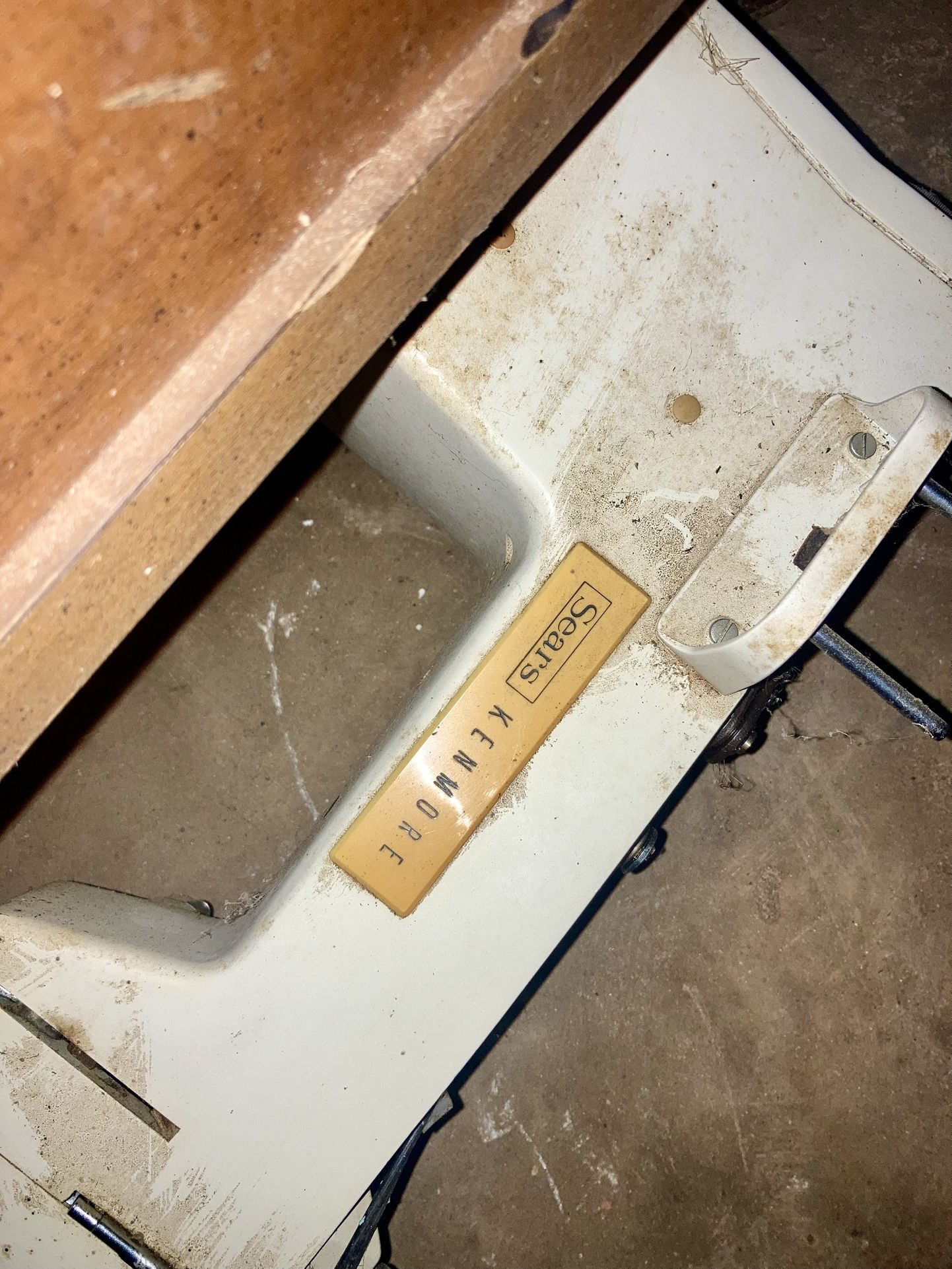 Vintage Wooden Sears Kenmore Sewing Machine Table