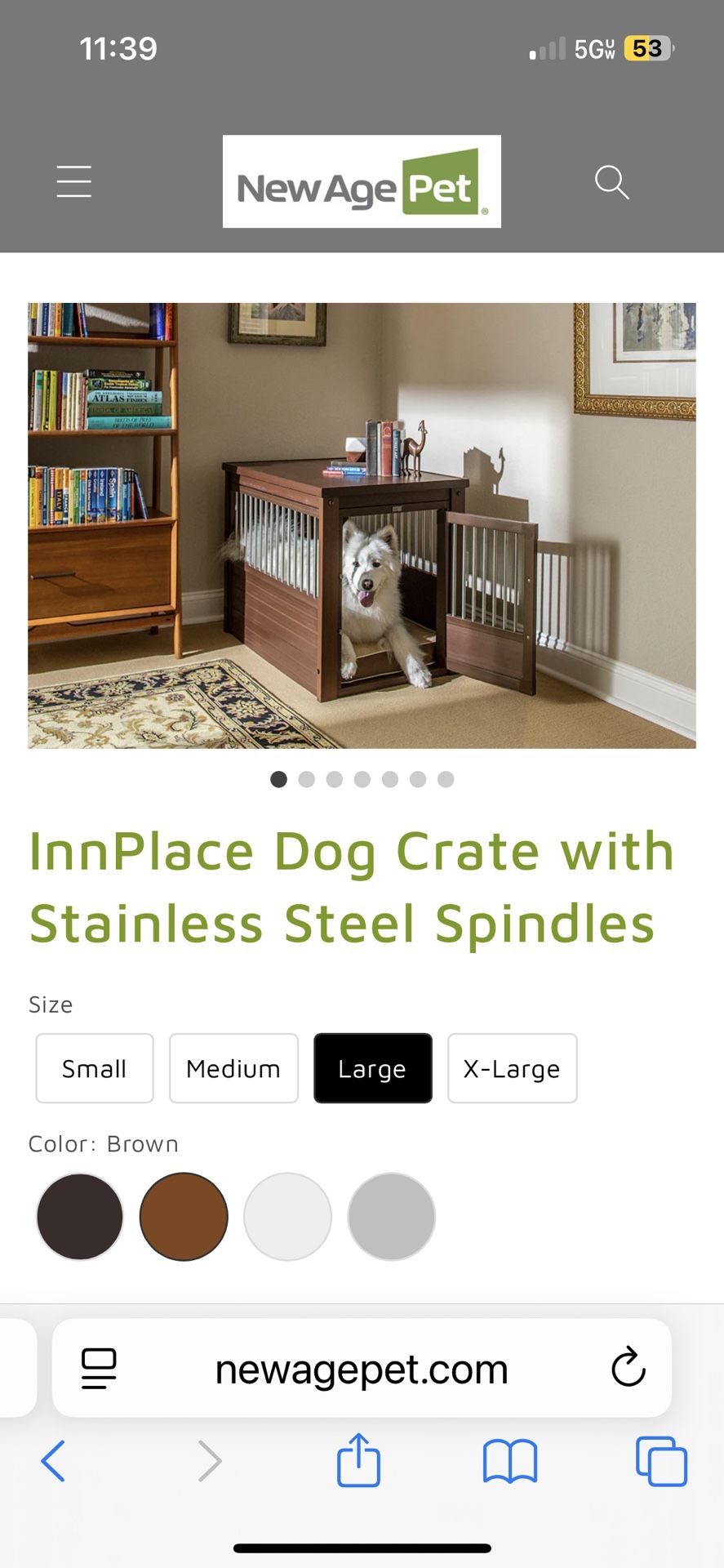 Brand new Wood Dog Crate In Box