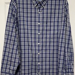 IZOD Long Sleeve Pocket Men Button Shirt 3XL XXXL Non Iron