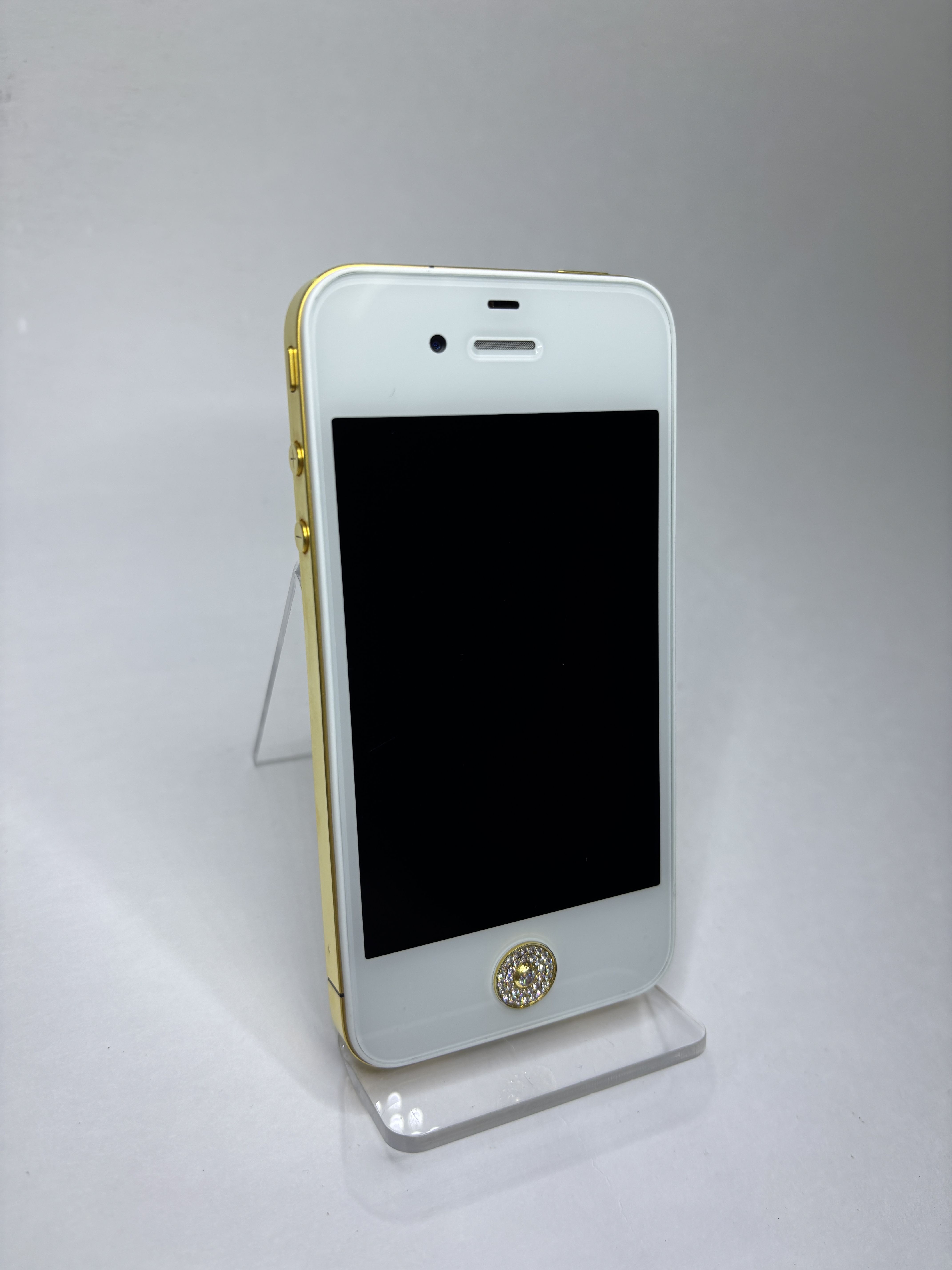 iPhone 4 GSM White Gold Jewels Added AT&T 16 GB Collectors item Refurbished A-Grade A1332 iOS 7.1.2