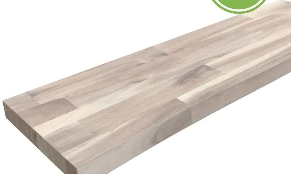 3 ft. L x 10 in. D x 1.5 in. T Floating Wall Shelf Organic White with Live Edge