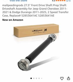 maXpeedingrods 27.5" Front Drive Shaft Prop Shaft Driveshaft Assembly for Jeep Grand Cherokee 2011-2021 & Dodge Durango 2011-2025, 2 Speed Transfer Ca