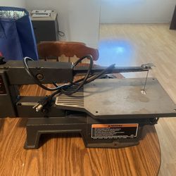 Sears Craftsman 16” Scroll Saw 1/6 Hp Vintage With Extra Saws