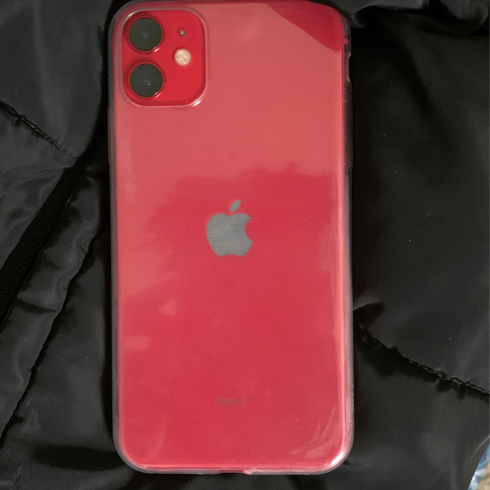 Unlocked iPhone 11 128GB RED WITH CHARGER, SIM PIN AND SCREEN PROTECTOR. 