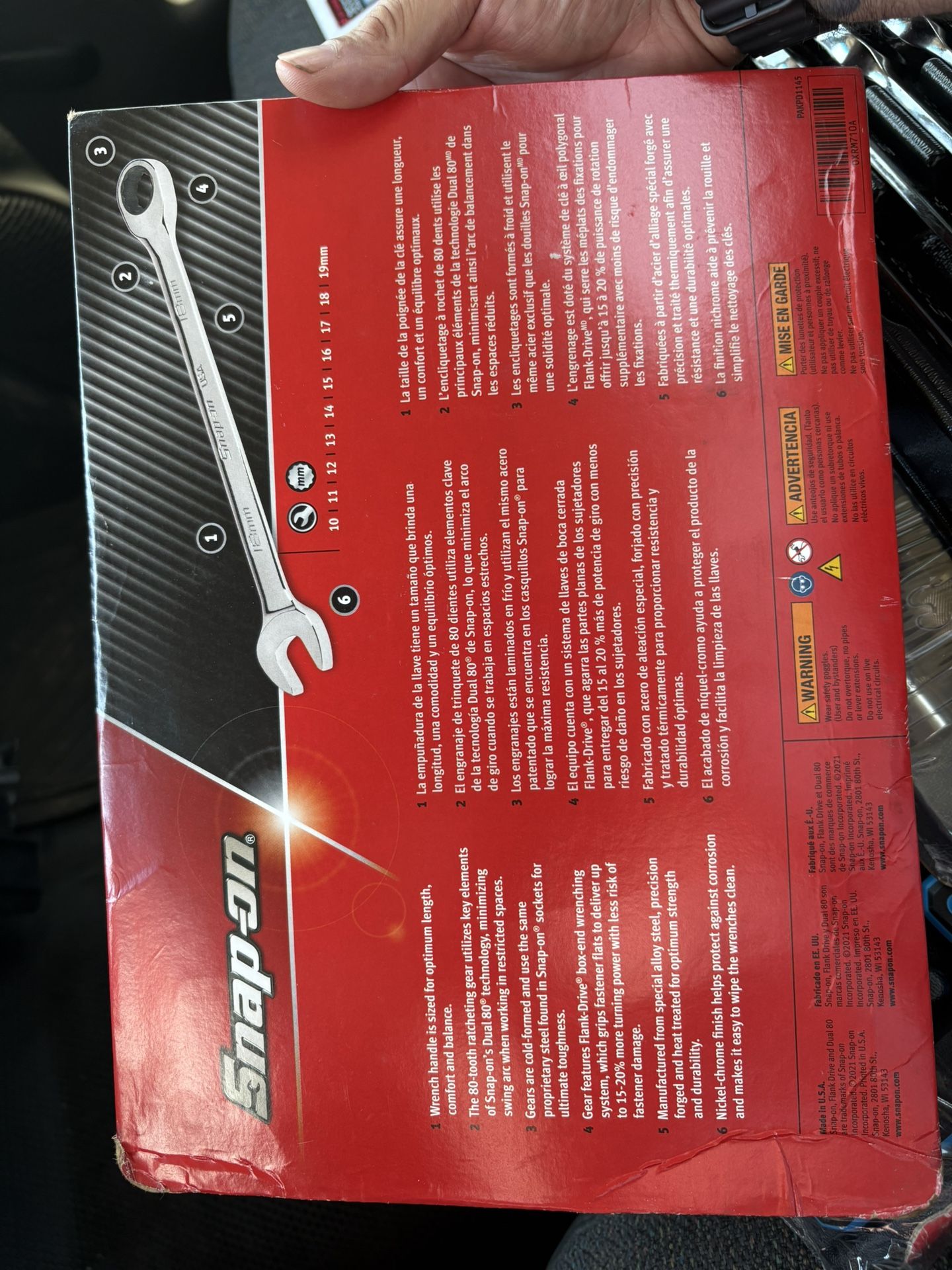 Snap On Ratcheting Wrench Set 10-19mm $250 FIRM!!!