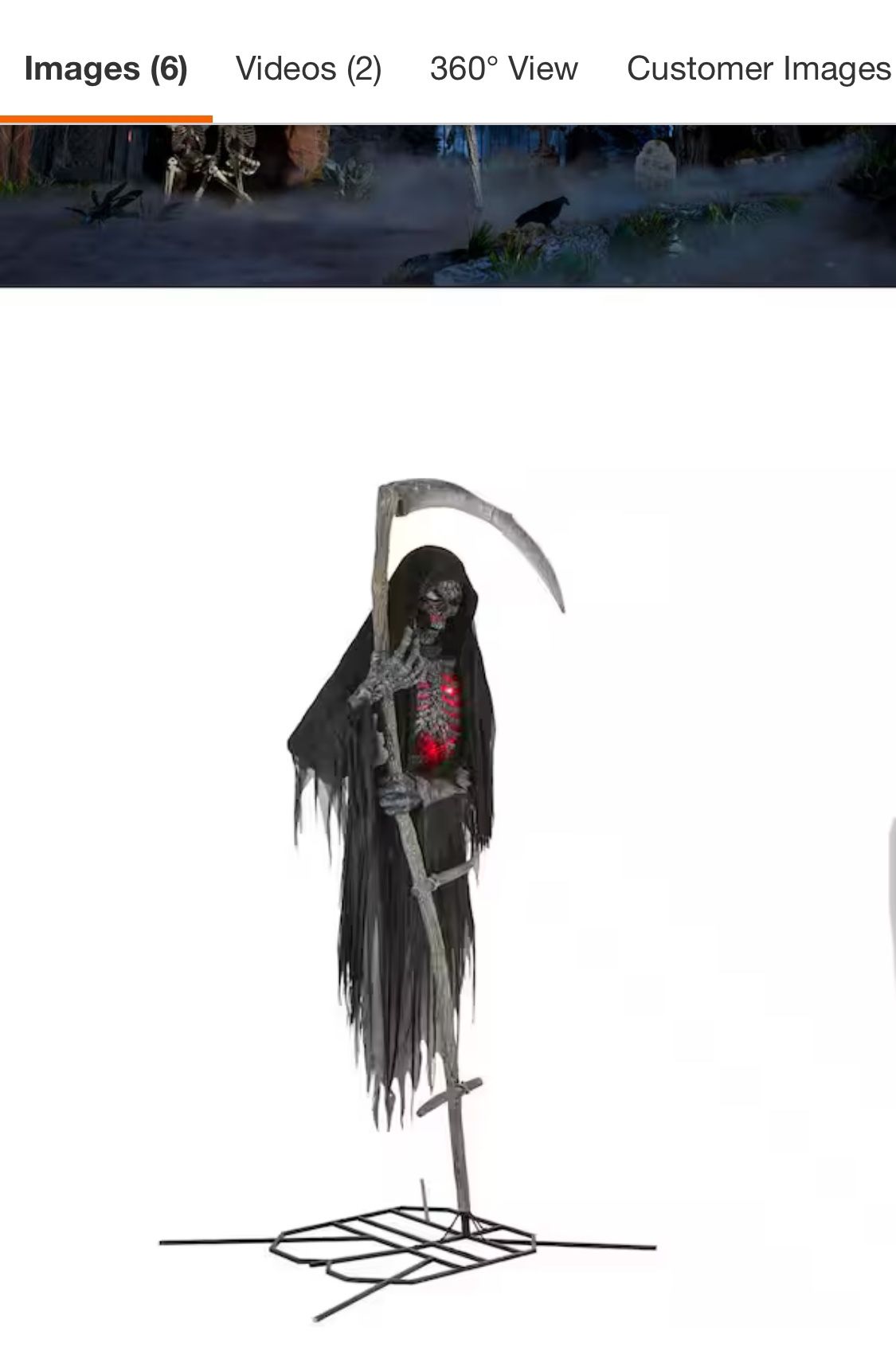 Home Accents Holiday 12 ft. Giant-Sized Animated LED Levitating Reaper