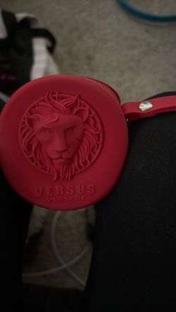 Versus Versace Fire Island Red Silicone Travel Pouch / Watch Case with Wrist Strap