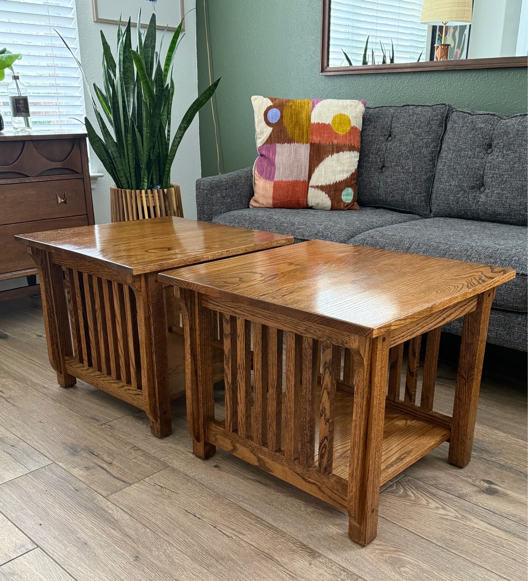 Set of Side Tables End Tables Craftsman Mission Style