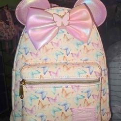 Mini Backpack-Loungefly Minnie Mouse Butterflies