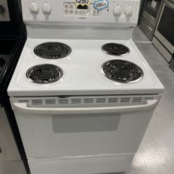 White GE Electric Stove Oven Range 