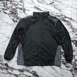 Reebok  Black/gray Zip Up Jacket  Men Size 1XLT  RN#112545