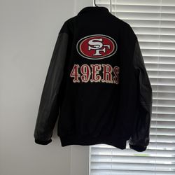 49ers Leather Letterman Jacket