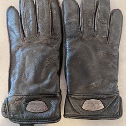 Harley Davidson Brown Leather Riding Gloves 