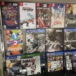 PLAYSTATION XBOX NINTENDO SWITCH GAMES 
