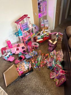 Barbie Dreamhouse and Accessories Lot
