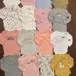 Baby Girl Clothes Size 3 Mos Onesie Bundle (25pcs)