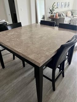 Counter Height Dining Table with 6 Chairs