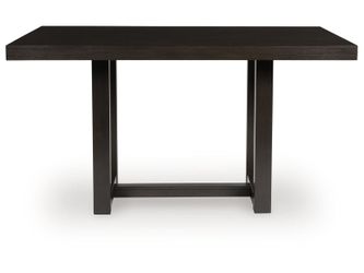 Neymorton Dark Grayish Brown Rectangular Dining Room Counter Table