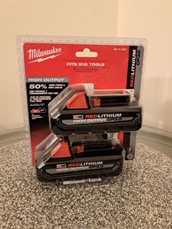 Milwaukee high output batteries (pack of 2)
