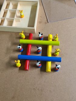 Wooden Tic Tac Toe Game