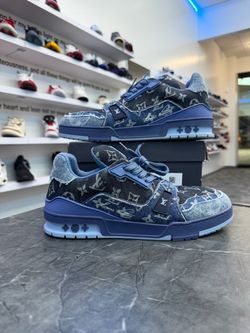 LV Trainer Blue Patchwork Monogram Denim