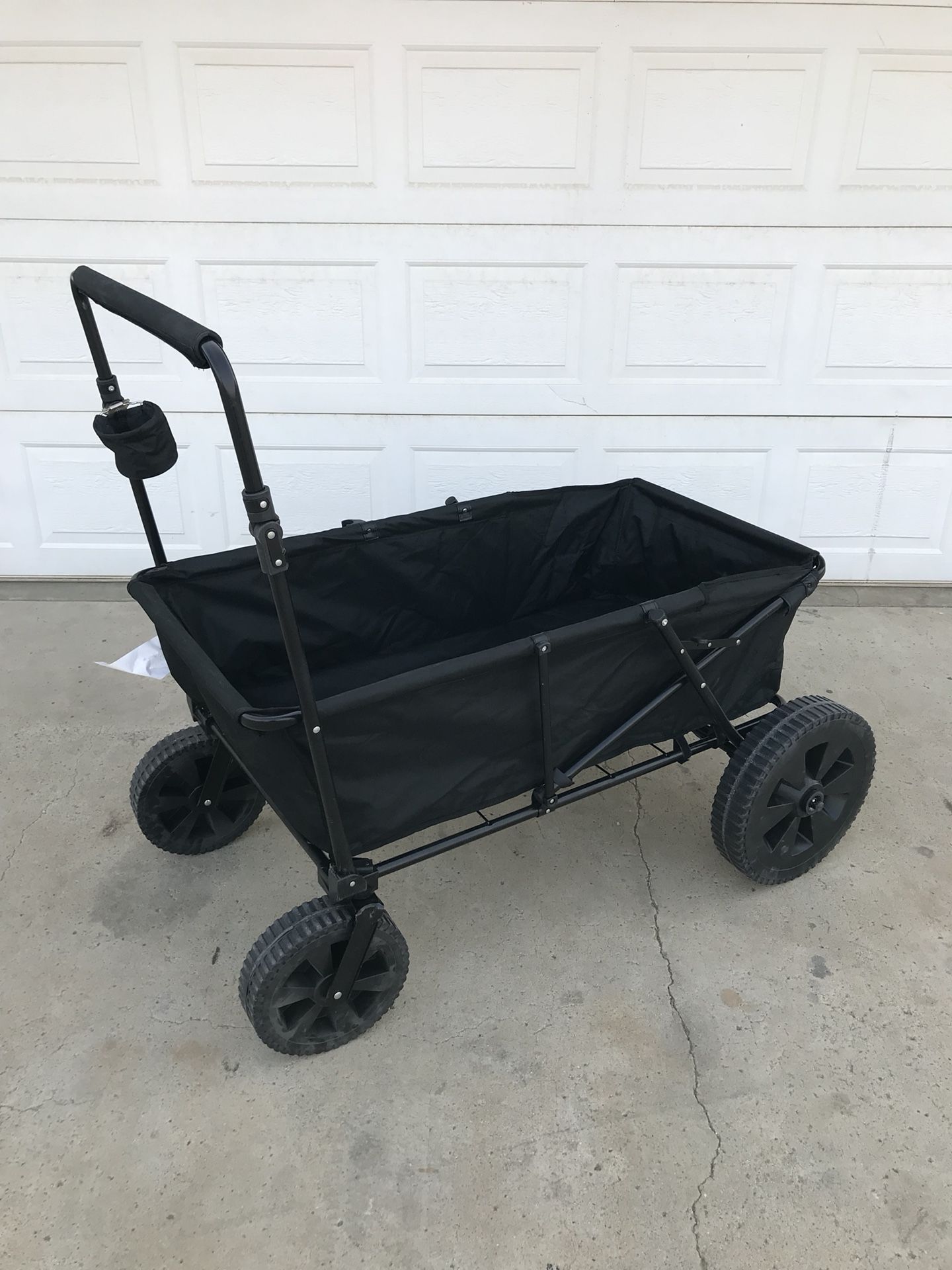 Impact Canopy Maxima Folding Collapsible Utility Beach Wagon, Black