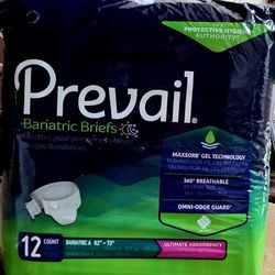 Prevail Bariatric Briefs 62"- 73" 12 Count
