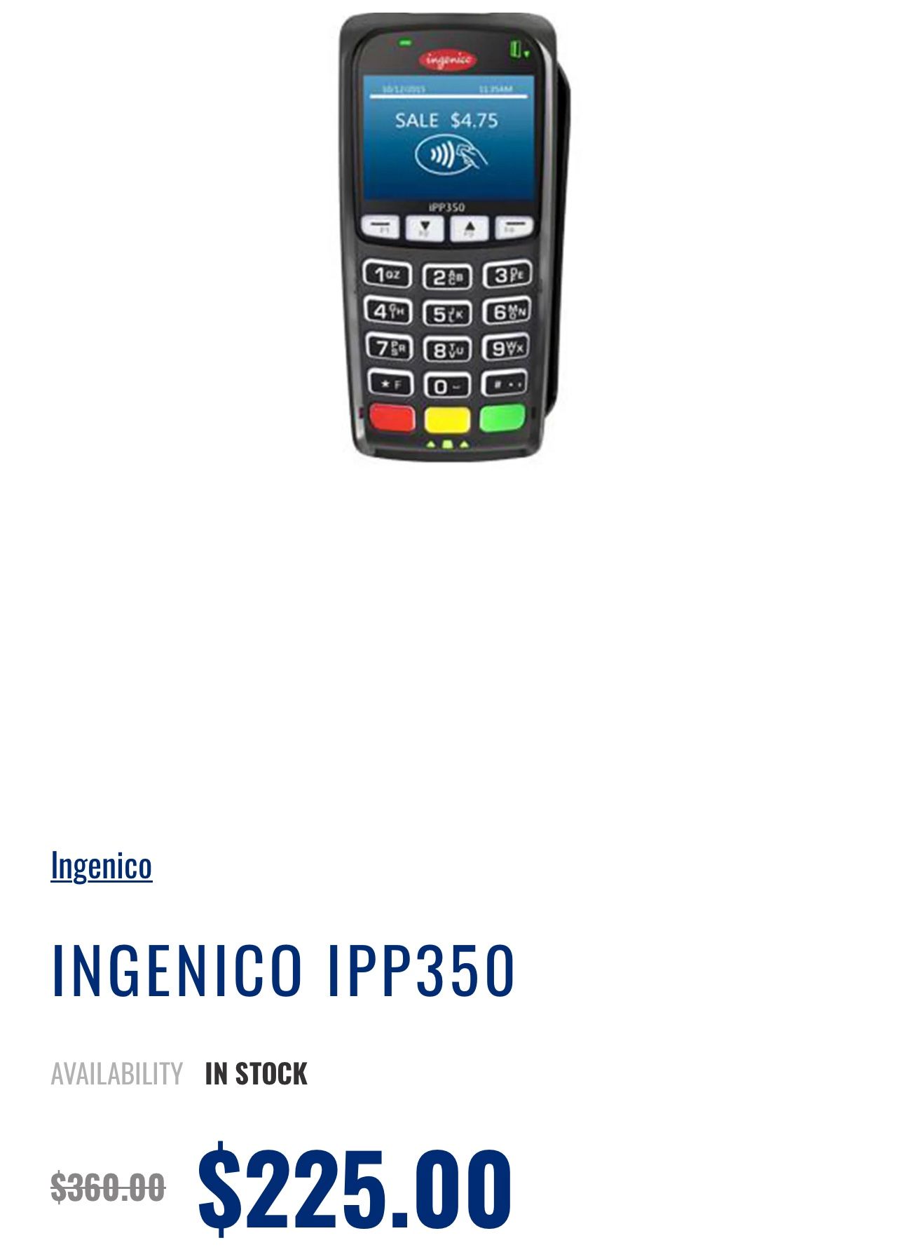 Ingenico IPP350 Credit/Debit Card Reader