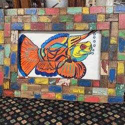 Custom Painting With Wood Framing Blocks - 28” x 20”