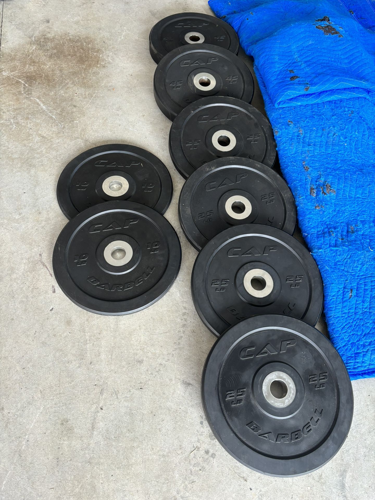 210 LBS Olympic BUMPER Weight Plates 