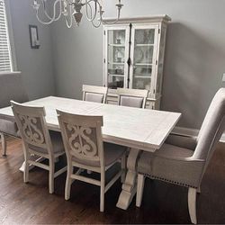Dining Room Table And Cabinet