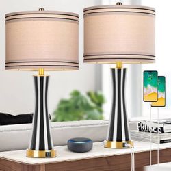 27.4''Table Lamps for Living Room Set of 2 K(88)