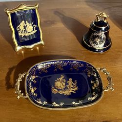 VTG French Limoges Porcelain Set (Dish, Frame, & Bell) REDUCED to JUST $79!
