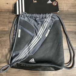 New Adidas Revel Sackpack Day Pack - Lead Gray And White