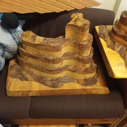 Handmade Wooden Castle Sculpture