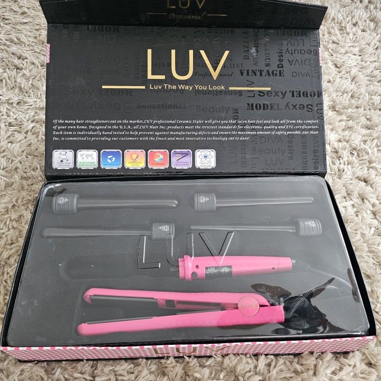 LUV Ceramic Curling and Straightener Set