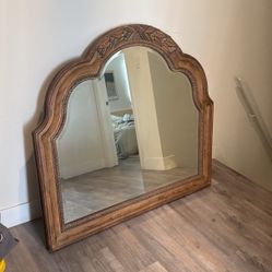Beautiful Antique Wood Frame Mirror