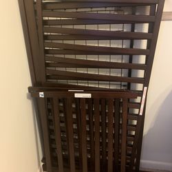 Beautiful Dark Wood Toddler Bed & Mattress