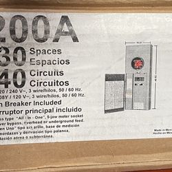 Square D Homeline 200 Amp 30-Space 40-Circuit Outdoor Ringless Lever-Bypass Overhead/Underground Main Breaker CSED