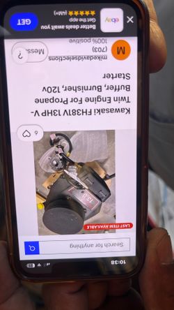 Kawasaki fh381v 13 hp twin engine for propane buffer ,also got other parts throw offer.
