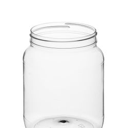 64 oz. Round PET Plastic Jar 