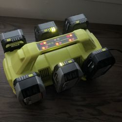 RYOBI ONE+ 18V 4.0 Ah Lithium-Ion Batteries & Fast Charging Station
