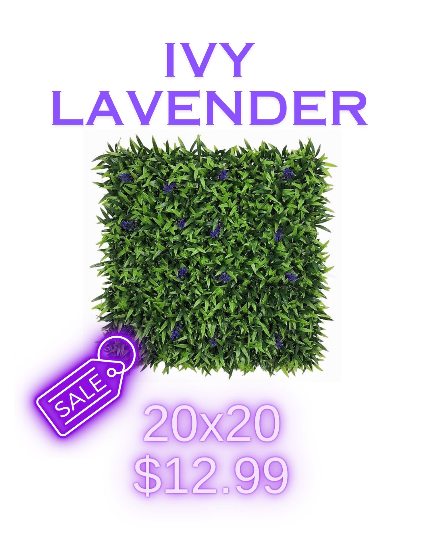 20x20 Ivy Lavender Artificial Greenery 