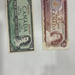 two Canadian bills. 